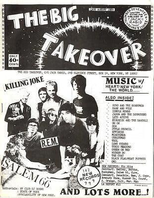 Big Takeover Magazine/Fanzine Issue No 17 Killing Joke Salem 66 REM Siouxsie Cult Simple Minds