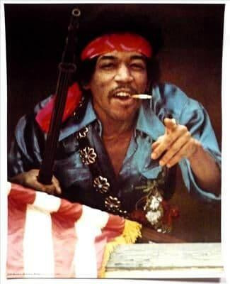 Jimi Hendrix Vintage Maui Hawaii USA 1971 Large 54cm X 67cm Poster Original 1st printing