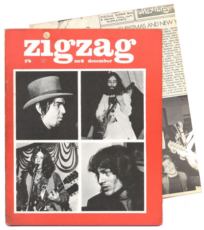 Zigzag Magazine No 8 December 1969 + supplement Love Arthur Lee Pentangle Beefheart Edgar Broughton