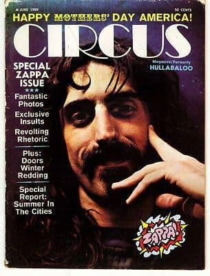 Circus Magazine June 1969 Special Frank Zappa Issue Tim Hardin Doors Noel Redding