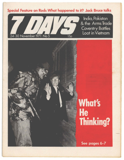 7 Days Magazine No 5 November 24-30, 1971 "What's he Thinking" Includes rare 3 page Jack Bruce Interview