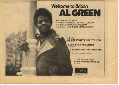 AL GREEN LP Original A4 Size Vintage music Press advert cutting/clipping 1973