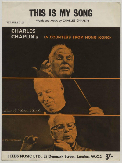 CHARLES CHAPLIN This is my song Original Universal UK Sheet Music 1966
