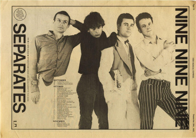 999 NINE NINE NINE Seperates LP Poster Size press advert cutting/clipping 1978