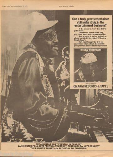 5th DIMENSION Poster Size Tour Advert 1972 Music press vintage cutting/clipping