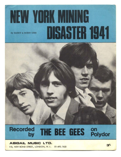 Bee Gees New York mining disaster 1941 UK Sheet Music 1967 Abigail Music LTD