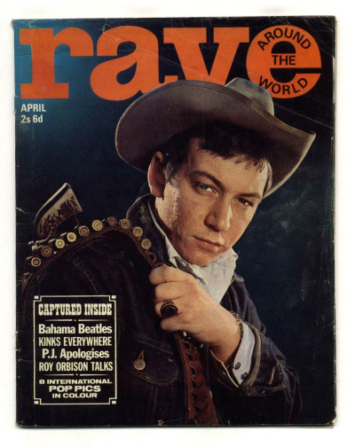 Rave Magazine April 1965 Zombies Kinks Mick Jagger Alain Delon Shadows Eric Burdon