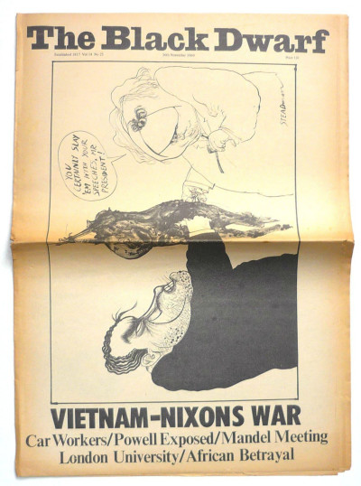 Black Dwarf Magazine 26 November No 25. 1969 Ralph Steadman art Vietnam Nixon's war