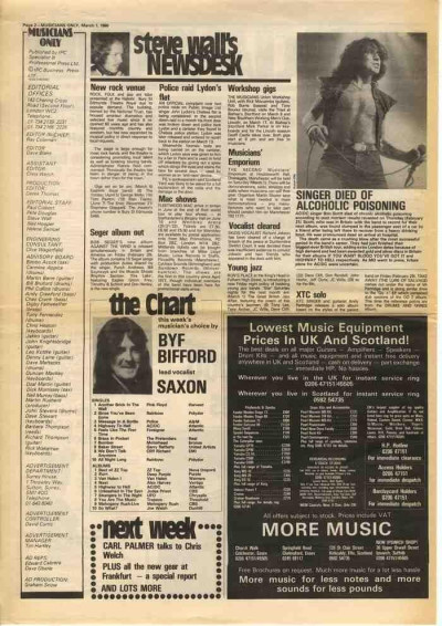 AC/DC Bon Scott post mortem article cutting/clipping 1980