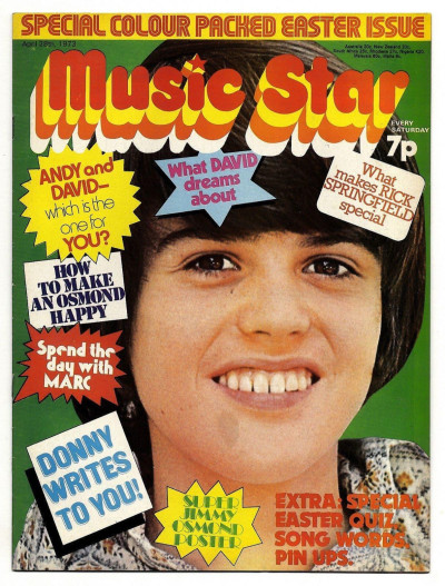 Music Star Magazine 28 April 1973 Marc Bolan David Cassidy Donny Osmond