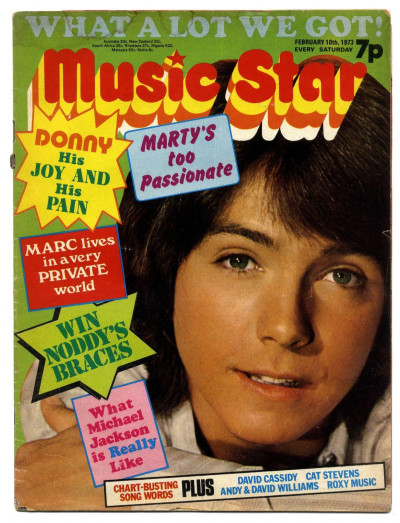 Music Star Magazine 10 February 1973 Marc Bolan Sweet David Cassidy Donny Osmond Roxy Music