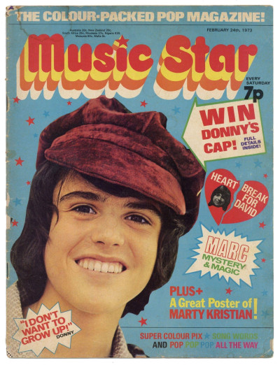 Music Star Magazine 24 February 1973 Marc Bolan Sweet Suzi Quatro Cassidy Donny Osmond Essex David