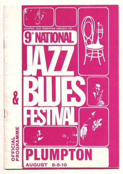 9th Jazz & Blues Festival Program Plumpton 1969 Pink Floyd The Who The Nice Soft Machine Bonzo Dog