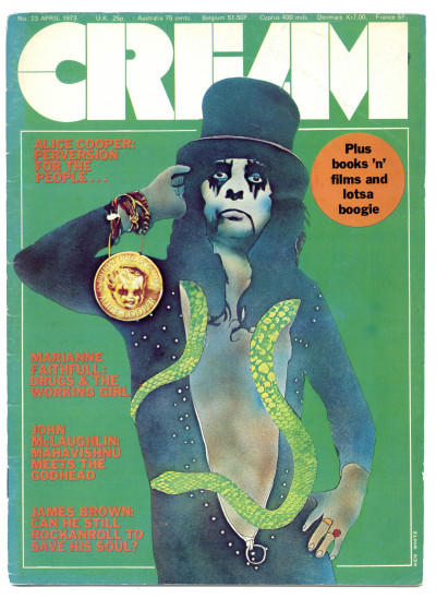 Cream UK Magazine No 23 April 1973  Pink Floyd Donovan Grateful Dead Mick Farren Alice Cooper John McLaughlin