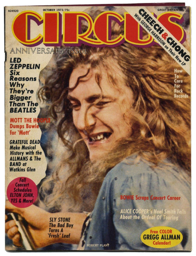 Circus Magazine October 1973 with giant Greg Allman poster Grateful Dead Mott Bowie Alice Cooper