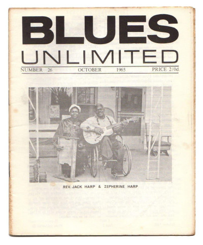 Blues Unlimited Magazine No 26 October 1965 Rev Jack Harp Little Willie Foster Luke Miles Lee Jacks