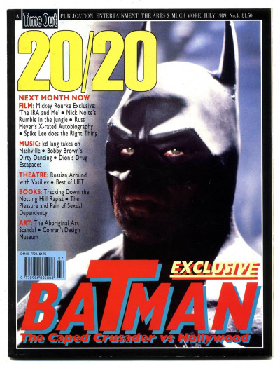 20/20 Time Out Magazine No 4 July 1989 Batman Mickey Rourke Russ Meyer Nick Nolte KD Lang Spike Lee