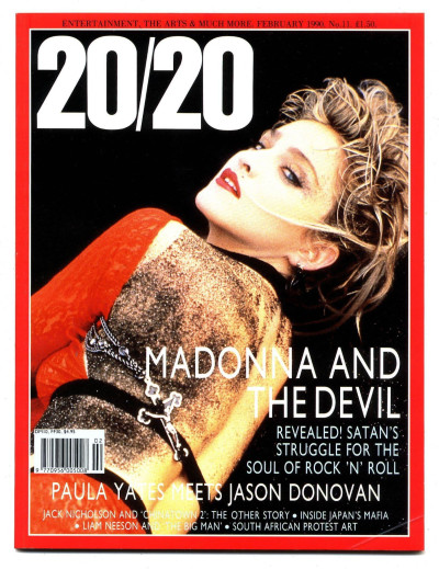 20/20 Time Out Magazine No 11 February 1990 John Cale Madonna Liam Neeson Satanist symbolism