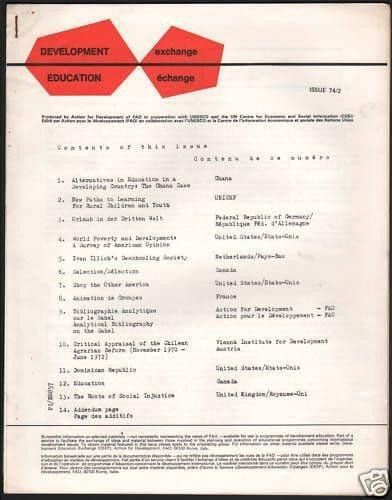 ACTION DEVELOPMENT EDUCATION EXCHANGE Unesco Pamphlet/Magazine