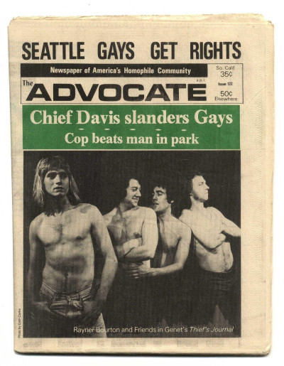 The Advocate No 122 October 10, 1973 Gay interest magazine/newspaper