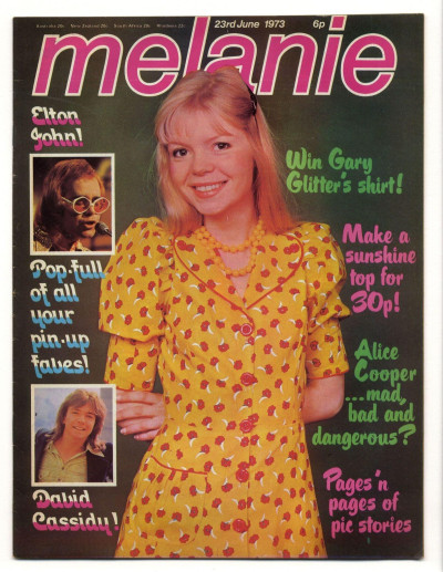 Melanie Magazine No 20 June 23 1973 Elton John David Cassidy Alice Cooper Tremel