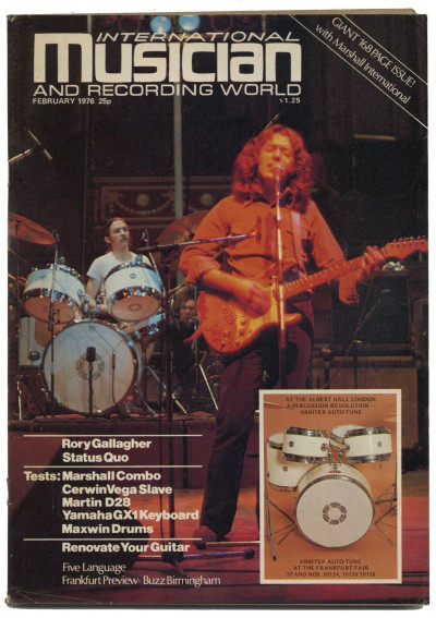 International Musician & Recording World Magazine February 1976 Status Quo Rory Gallagher Orange