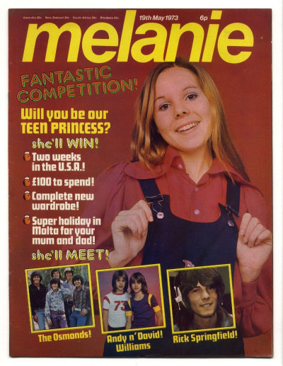 Melanie Magazine No 15 May 19 1973 Roxy Music Sweet David Bowie Gary Glitter