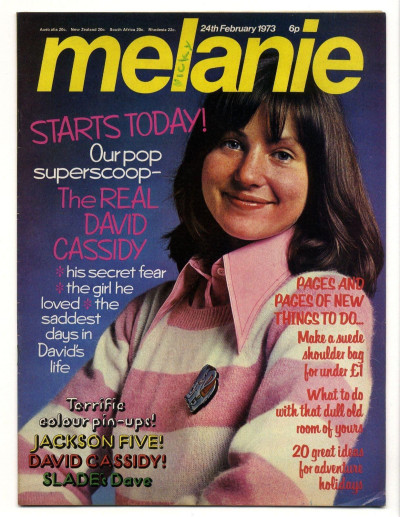 Melanie Magazine No 3 February 24 1973 David Cassidy Slade Jackson Five