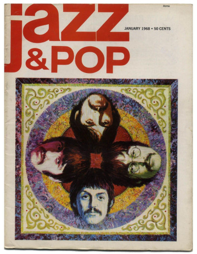 Jazz & Pop Magazine January 1968 Sun Ra Jefferson Airplane Cream Eric Clapton The Beatles Earl Hines