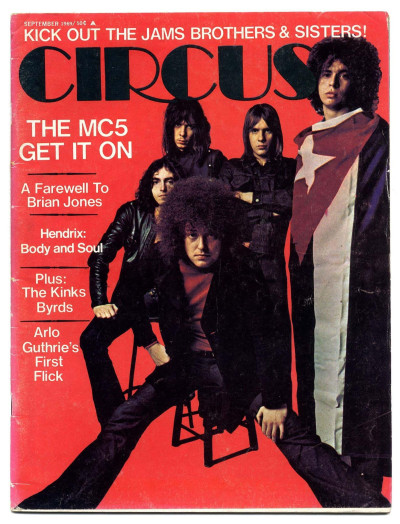 Circus Magazine September 1969 MC5 Jimi Hendrix Brian Jones KinksByrds Arlo Guthrie