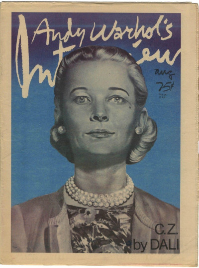 Andy Warhol's Interview August 1976 Talking Heads CZ Guest Dakota Jackson Tom Tryon
