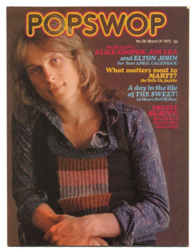 Popswop magazine No 26 March 31 1973 Alice Cooper Elton John Sweet Slade Marc Bolan